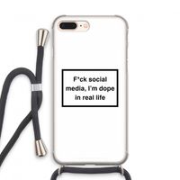 I'm dope: iPhone 8 Plus Transparant Hoesje met koord