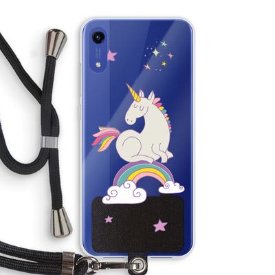 Regenboog eenhoorn: Honor Play 8A Transparant Hoesje met koord