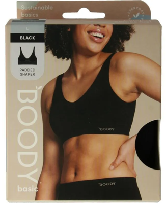 Boody Padded Shaper Crop Bra Zwart L