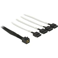 Cable Mini SAS HD SFF-8643 > 4 x SATA 7 Pin, 0,5m Kabel