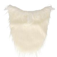 Faram baard - wit - half lang - kabouter/oude man - carnaval - met elastiek
