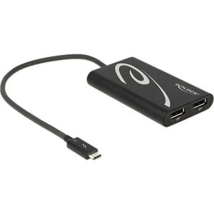 DeLOCK Thunderbolt 3 > 2x DisplayPort adapter 0,27 meter