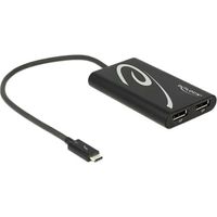 DeLOCK Thunderbolt 3 > 2x DisplayPort adapter 0,27 meter - thumbnail