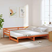 Slaapbank met onderschuifbed 90x200 cm massief grenenhout - thumbnail