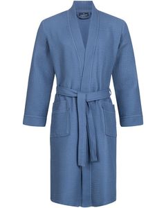 Morgenstern Morgenstern badjas Luca wafelstof Kimono 120cm Jeans blauw S