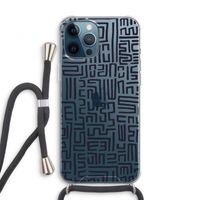 Moroccan Print: iPhone 12 Pro Transparant Hoesje met koord