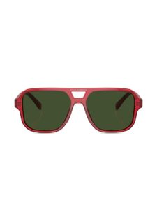 Dolce & Gabbana Kids lunettes de soleil carrées à logo imprimé - Rouge