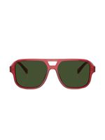 Dolce & Gabbana Kids lunettes de soleil carrées à logo imprimé - Rouge