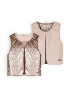 NoNo Meisjes reversibel gilet fur - Kate - Pearled ivoor