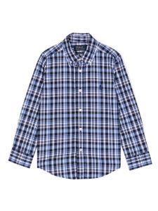 POLO RALPH LAUREN KIDS chemise à carreaux - Bleu