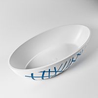 Vrijstaand bad Mondiaz Holm Design | 180x85 cm | Solid surface | Ovaal | Jeans
