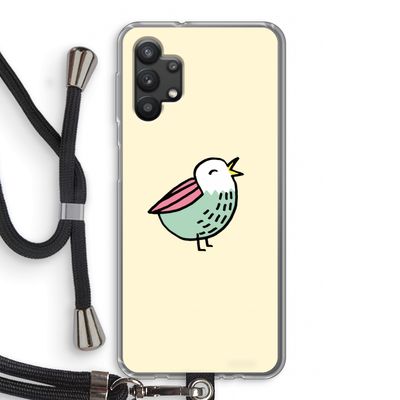 Birdy: Samsung Galaxy A32 5G Transparant Hoesje met koord