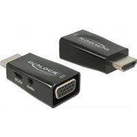 DeLOCK 65901 tussenstuk voor kabels HDMI A VGA & 3.5 mm Audio Zwart - thumbnail