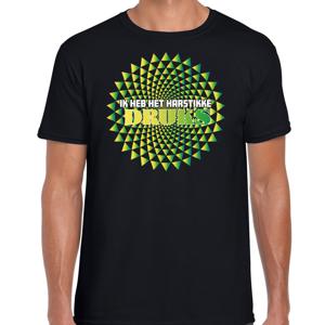 Foute party t-shirt voor heren - Ik heb het hartstikke druks - groen - carnaval/themafeest