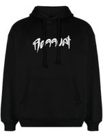 RASSVET hoodie en coton à imprimé texte - Noir - thumbnail