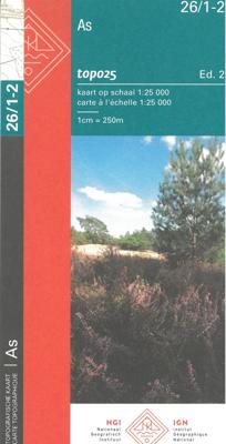 Topografische kaart - Wandelkaart 26/1-2 Topo25 AS | NGI - Nationaal Geografisch Instituut