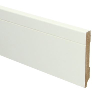 MDF Tijdloze plint 90x12 voorgelakt RAL9010 - lengte 240cm