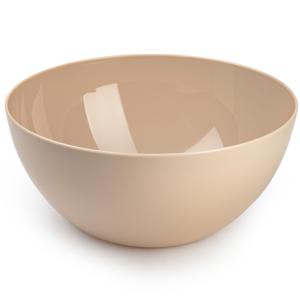 Serveerschaal/saladeschaal - D28 x H14 cm - kunststof - beige