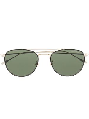 Montblanc lunettes de soleil MB0211S à monture aviateur - Or