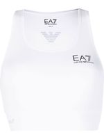 Ea7 Emporio Armani brassière de sport à logo imprimé - Blanc