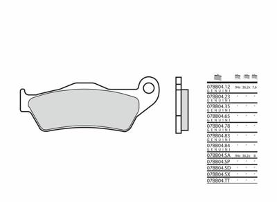 BREMBO Remblokken, voor de moto, OEM Gesinterd Metaal 07BB0483