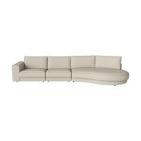 Bolia Noora 4-zits bank 400 cm open eind rond rechts Vilme light beige
