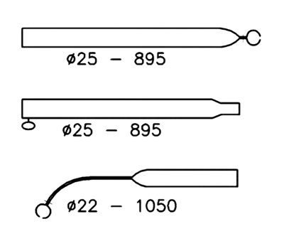 Campking Voortentspanstok 25/22 mm 210-275cm Alu.