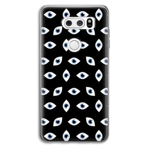 Eyes pattern: LG V30 Transparant Hoesje