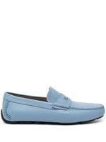 Ferragamo mocassins en cuir à bout rond - Bleu