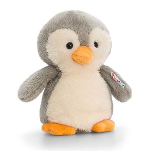 Keel Toys pluche pinguin knuffel grijs/wit 14 cm