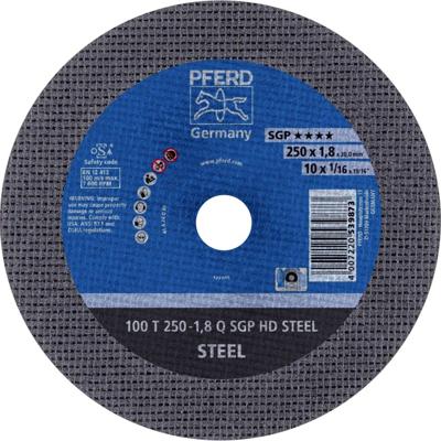 PFERD TOOLS 100 T 250-1,8 Q SGP HD STEEL/30,0 66322130 Doorslijpschijf recht 250 mm 20 stuk(s) Getemperd staal, Staal