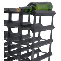 Vinata Trigno wijnrek - zwart - 120 flessen - wijnrekken - flessenrek - wijnrek hout metaal - wijnrek staand - wijn rek - thumbnail