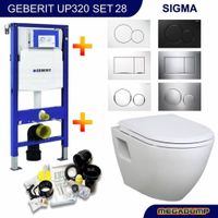 Geberit Up320 Toiletset 28 Creavit Tp325 Wit Met Softclose Zitting - thumbnail