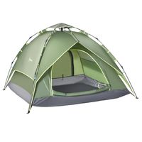 Outsunny Dubbele tent familietent Quick-Up tent 2 volwassenen + 1 kind camping waterdicht - thumbnail