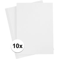 10x A4 hobby karton wit 180 grams - thumbnail