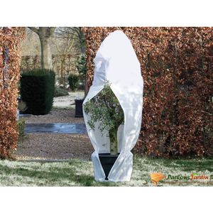 Nature winterhoes met rits 70 g/m² 2,5x2,5x3 m wit