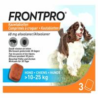 Frontpro 68mg Hond 10-25kg 3 Kauwtabletten Frontpro 68mg Hond 10-25kg 3 Kauwtabletten