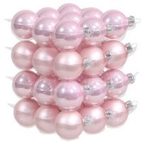 72x Roze glazen kerstballen 4 cm mat/glans - Kerstbal