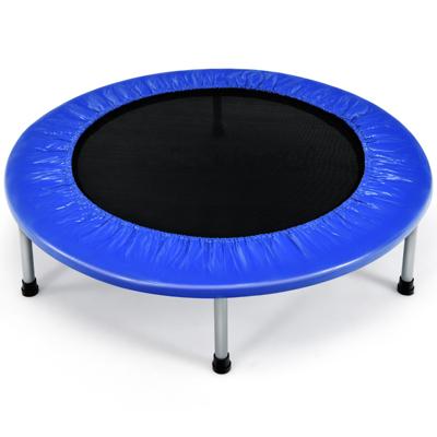 95,5 cm Opvouwbare Trampoline Kinderen Mini Oefentrampoline Draagbare Recreatieve Fitness Trampoline Blauw