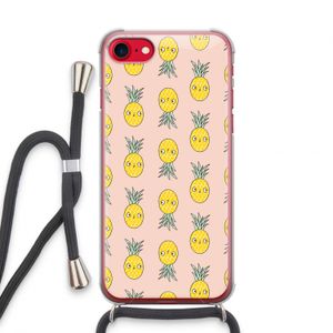 Ananas: iPhone SE 2020 Transparant Hoesje met koord