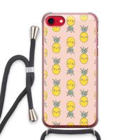 Ananas: iPhone SE 2020 Transparant Hoesje met koord