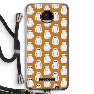 Uilen: Motorola Moto Z Force Transparant Hoesje met koord