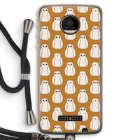 Uilen: Motorola Moto Z Force Transparant Hoesje met koord