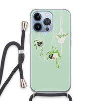 Hang In There: iPhone 13 Pro Transparant Hoesje met koord