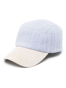 Eleventy casquette en maille torsadée - Bleu