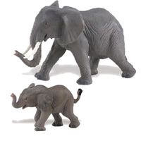 Plastic speelgoed figuren setje van 3x stuks olifanten 8 en 16 cm