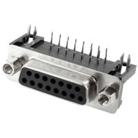 Connfly DS1037-15FNAKT74-0CC D-sub female connector Aantal polen: 15 Soldeerpennen 1 stuk(s) Tray