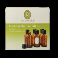Lege flessen set 6x50ml schenkdop bruin glas 1 Set