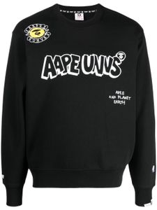 AAPE BY *A BATHING APE® sweat à imprimé graphique - Noir