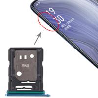 SIM-kaart lade + SIM-kaart lade/micro SD-kaart lade voor OPPO Reno 10x zoom (blauw)